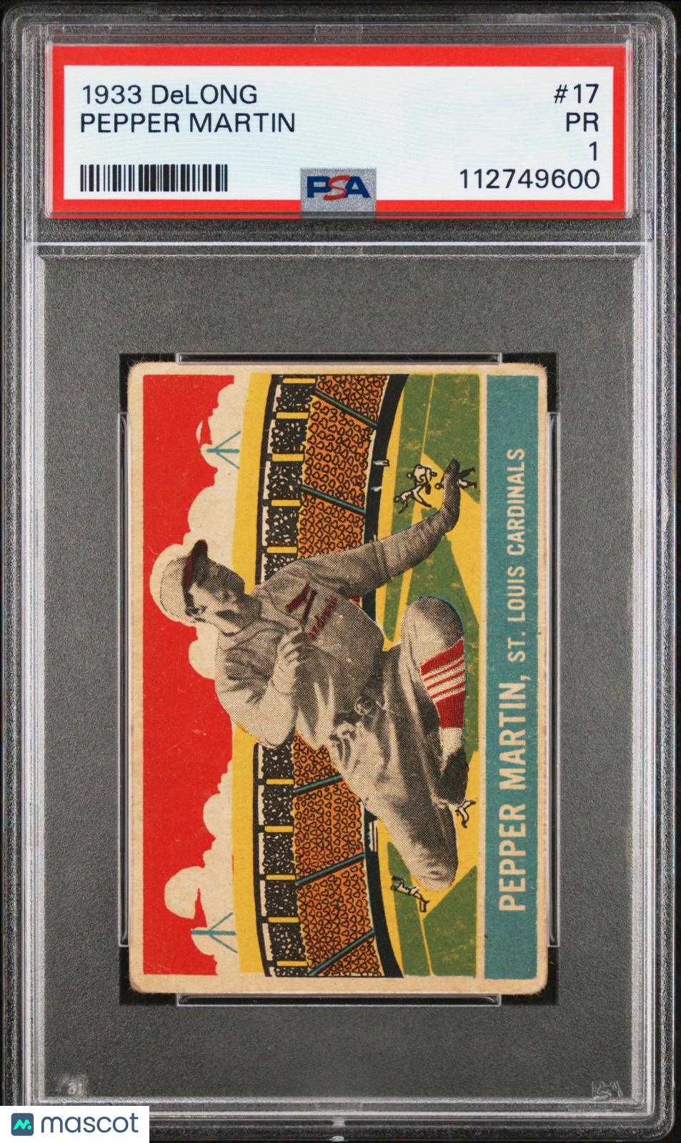 1933 Delong Pepper Martin #17 PSA 1