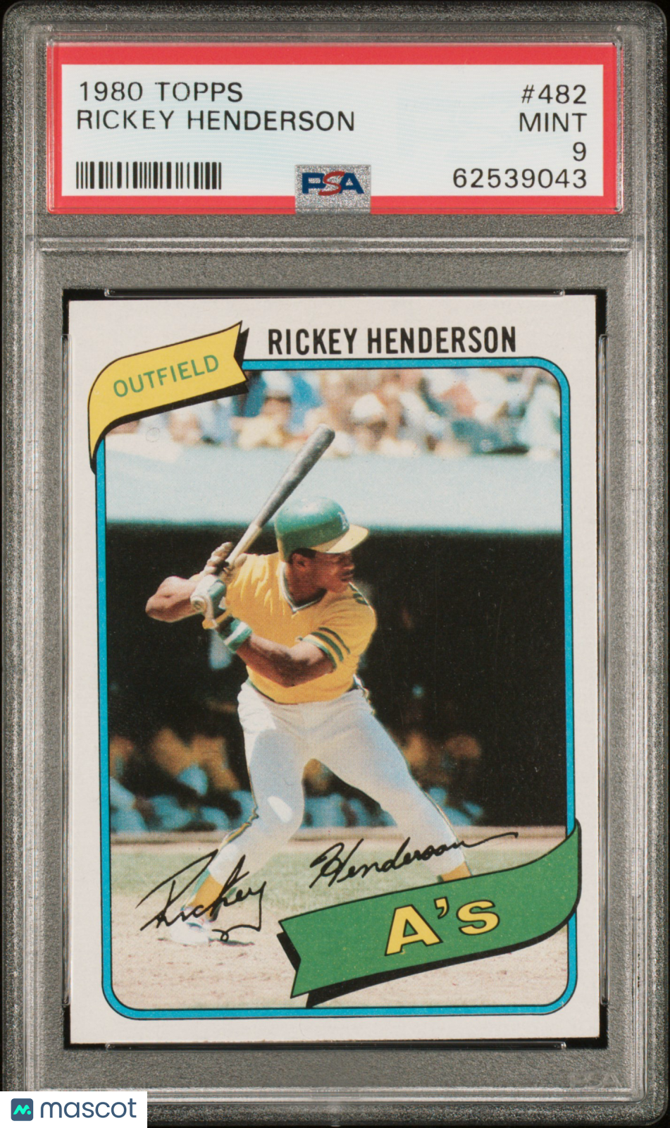 1980 Topps Rickey Henderson #482 PSA 9