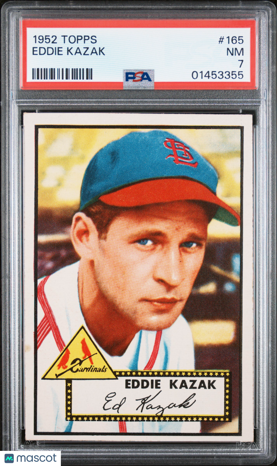 1952 Topps Eddie Kazak #165 PSA 7