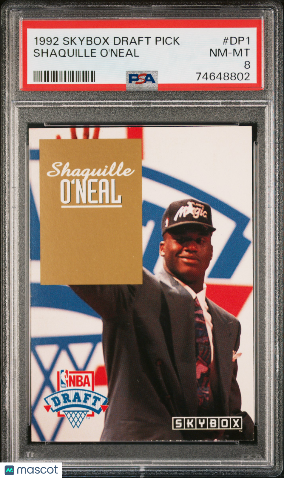 1992 Skybox Draft Picks Shaquille O'Neal #DP1 PSA 8