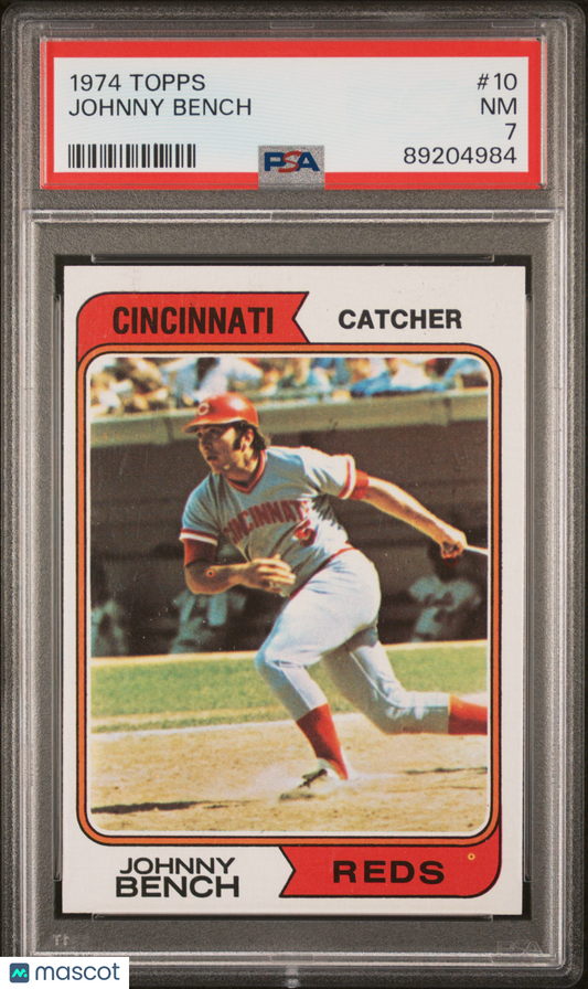 1974 Topps Johnny Bench #10 PSA 7