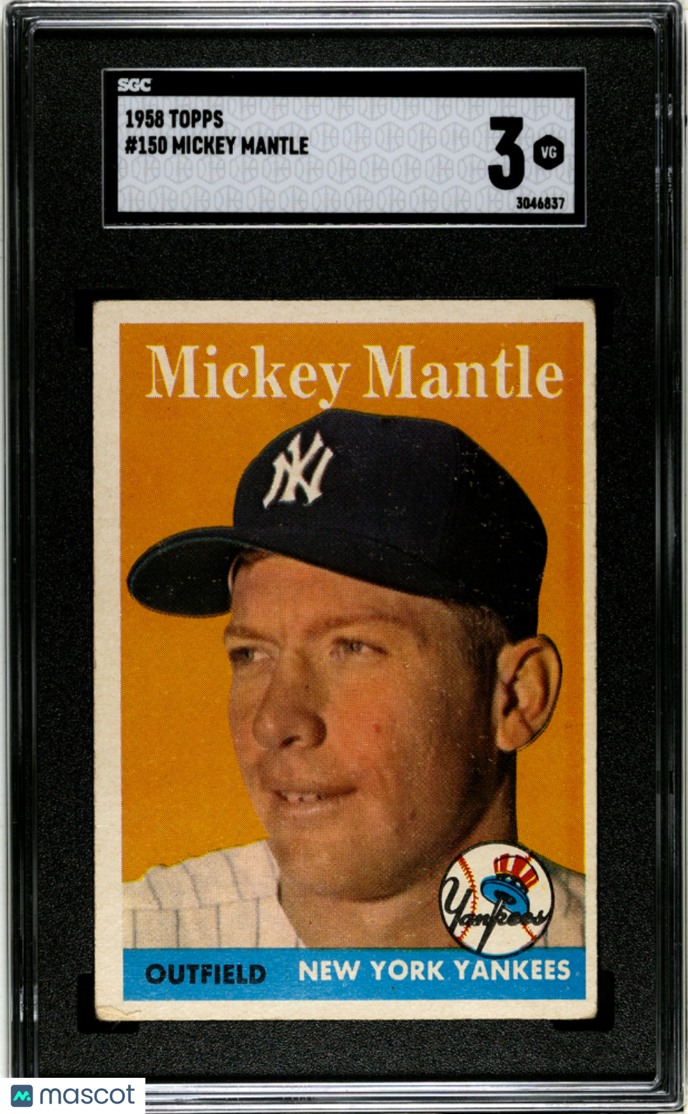1958 Topps Mickey Mantle #150 SGC 3