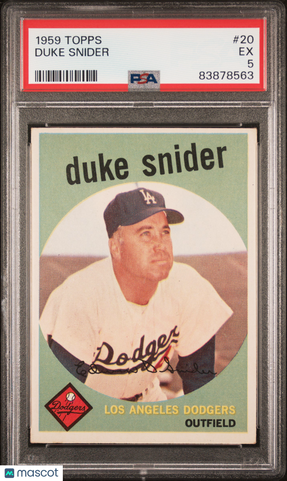 1959 Topps Duke Snider #20 PSA 5