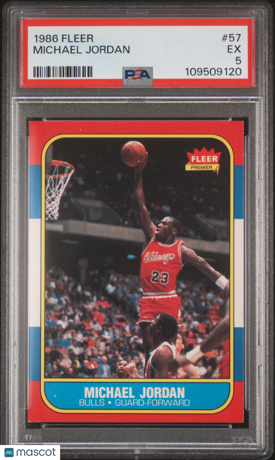 1986 Fleer Michael Jordan #57 PSA 5