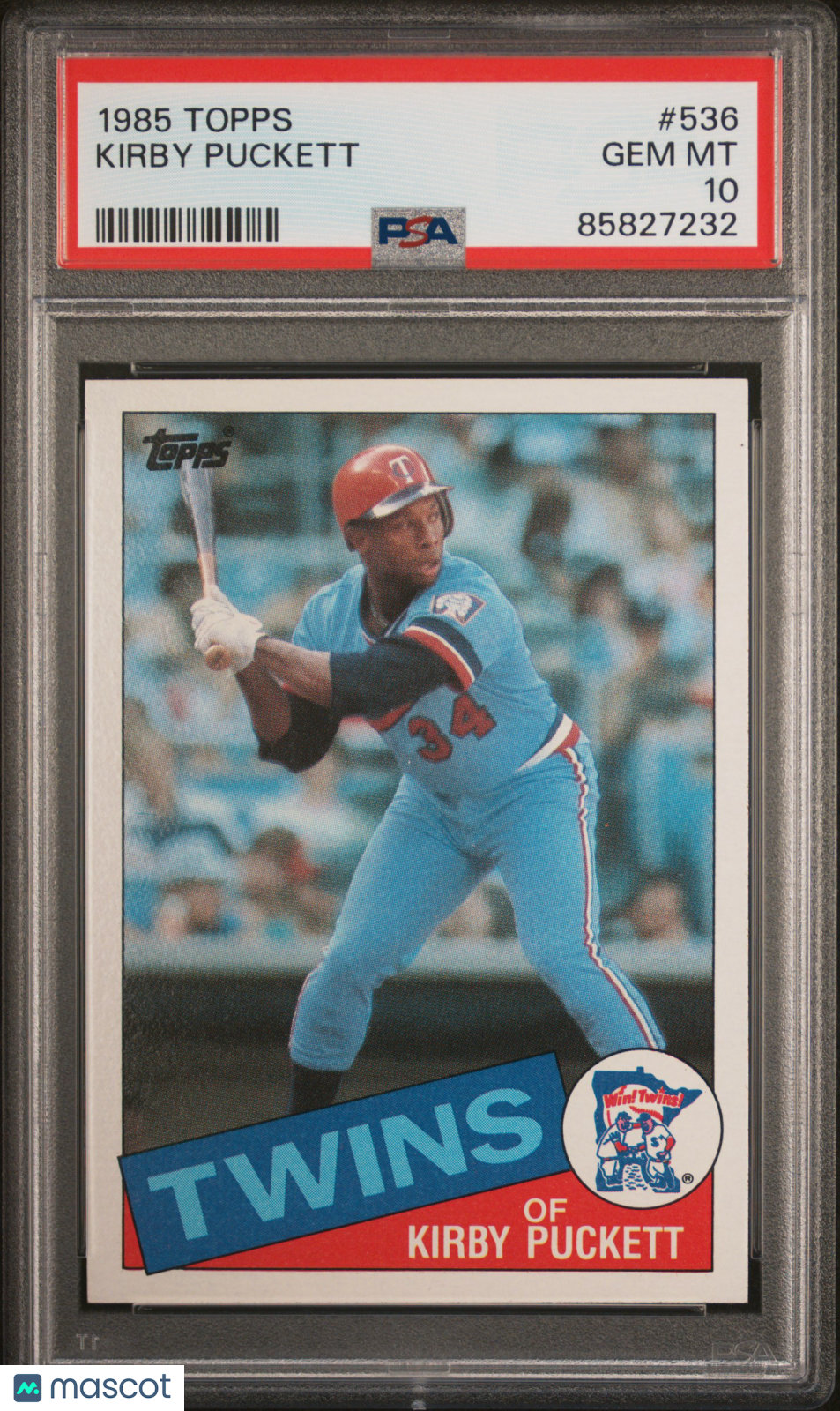 1985 Topps Kirby Puckett #536 PSA 10