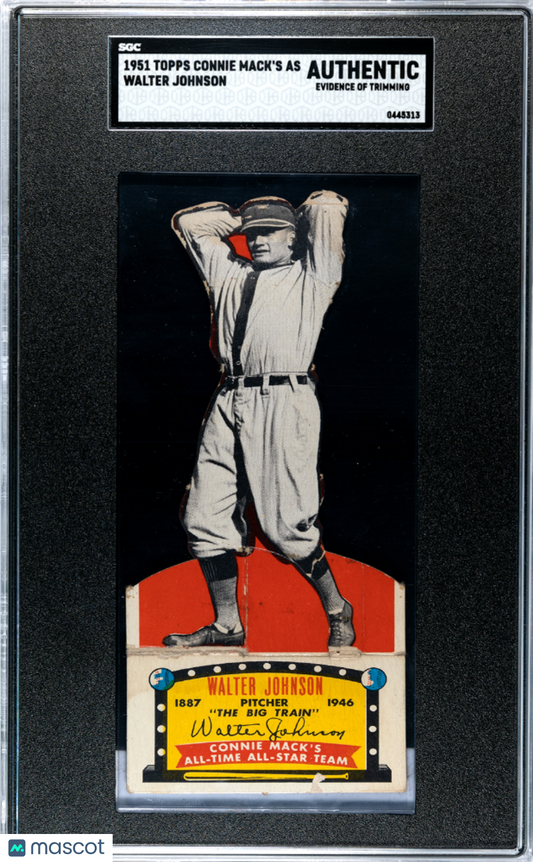 1951 Topps Connie Mack's As Walter Johnson SGC A