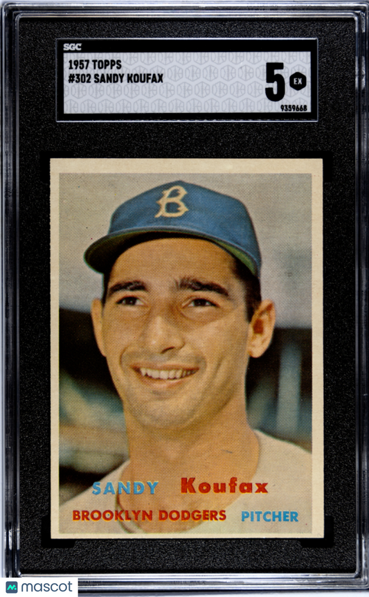 1957 Topps Sandy Koufax #302 SGC 5