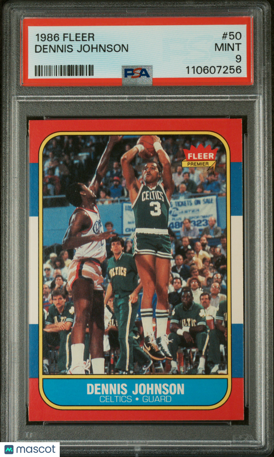 1986 Fleer Dennis Johnson #50 PSA 9