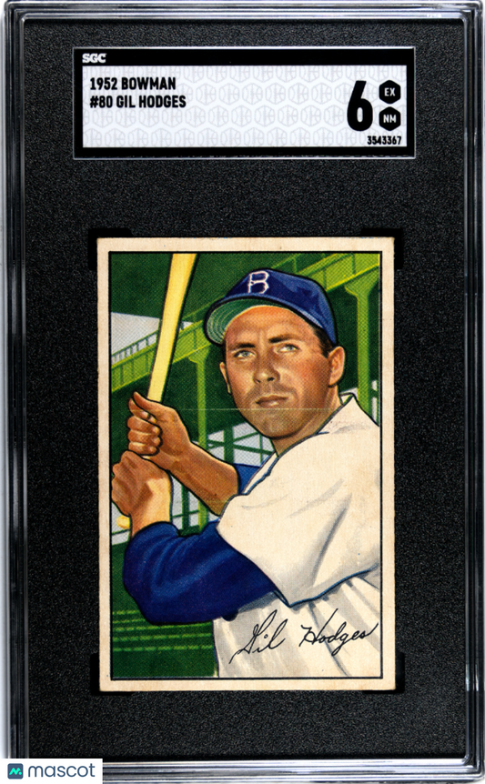 1952 Bowman Gil Hodges #80 SGC 6