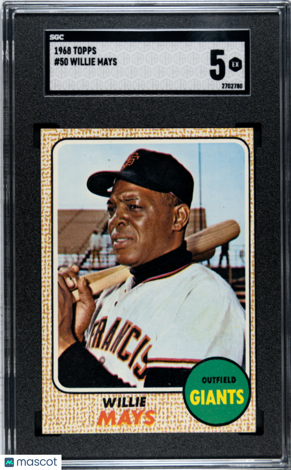 1968 Topps Willie Mays #50 SGC 5