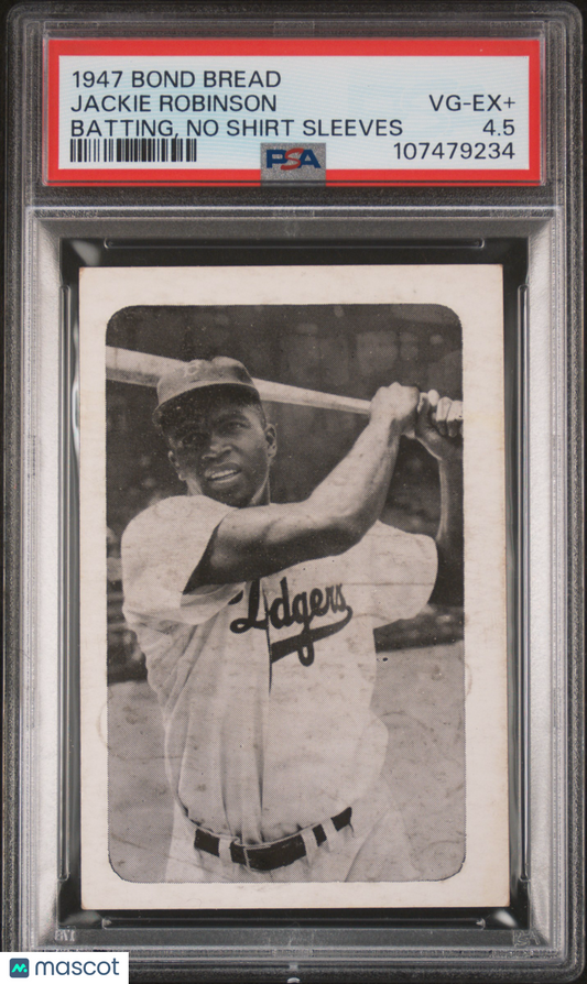1947 Bond Bread Jackie Robinson Batting, No Shirt Sleeves PSA 4.5