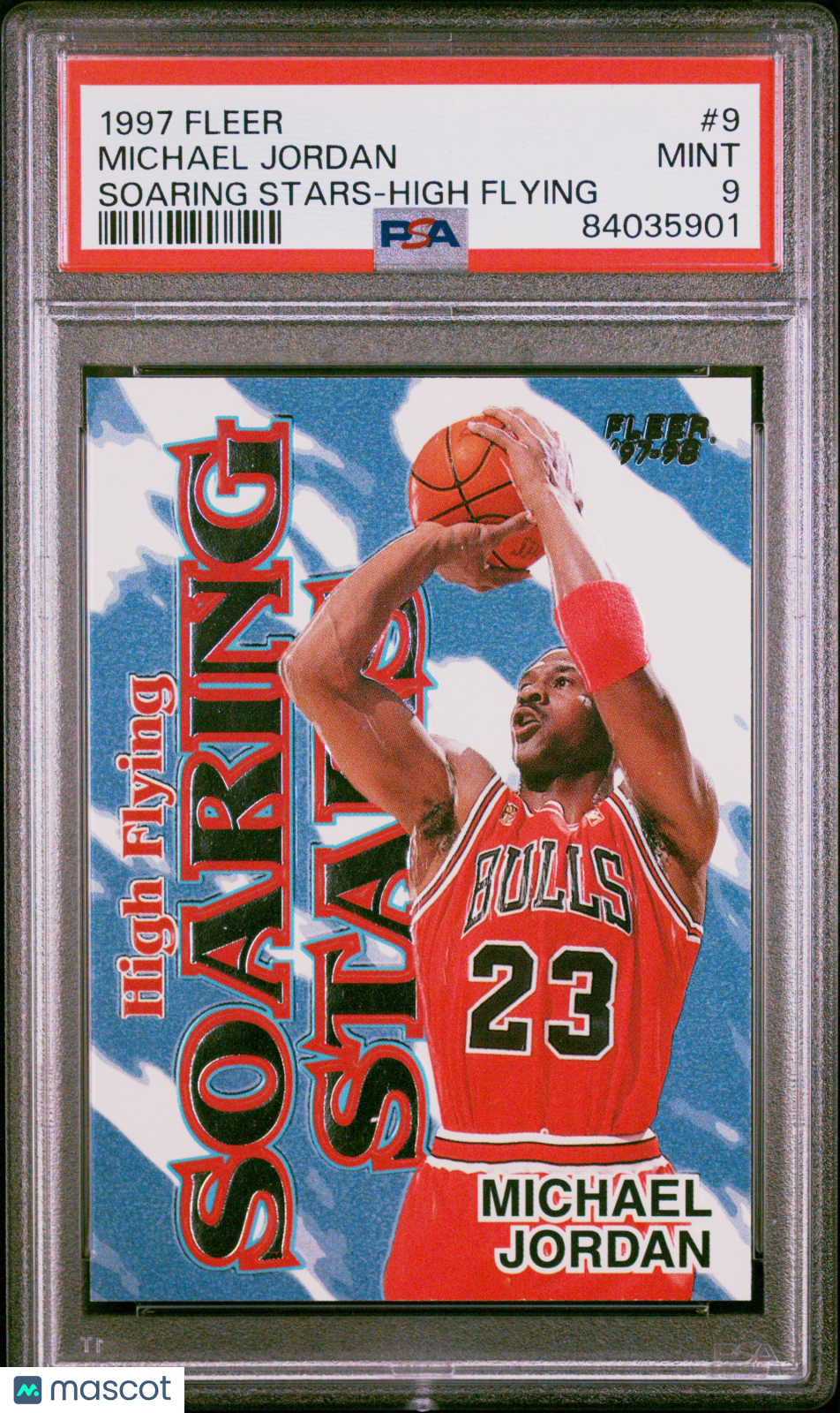 1997 Fleer Soaring Stars Michael Jordan #9 High Flying PSA 9