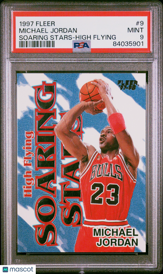 1997 Fleer Soaring Stars Michael Jordan #9 High Flying PSA 9
