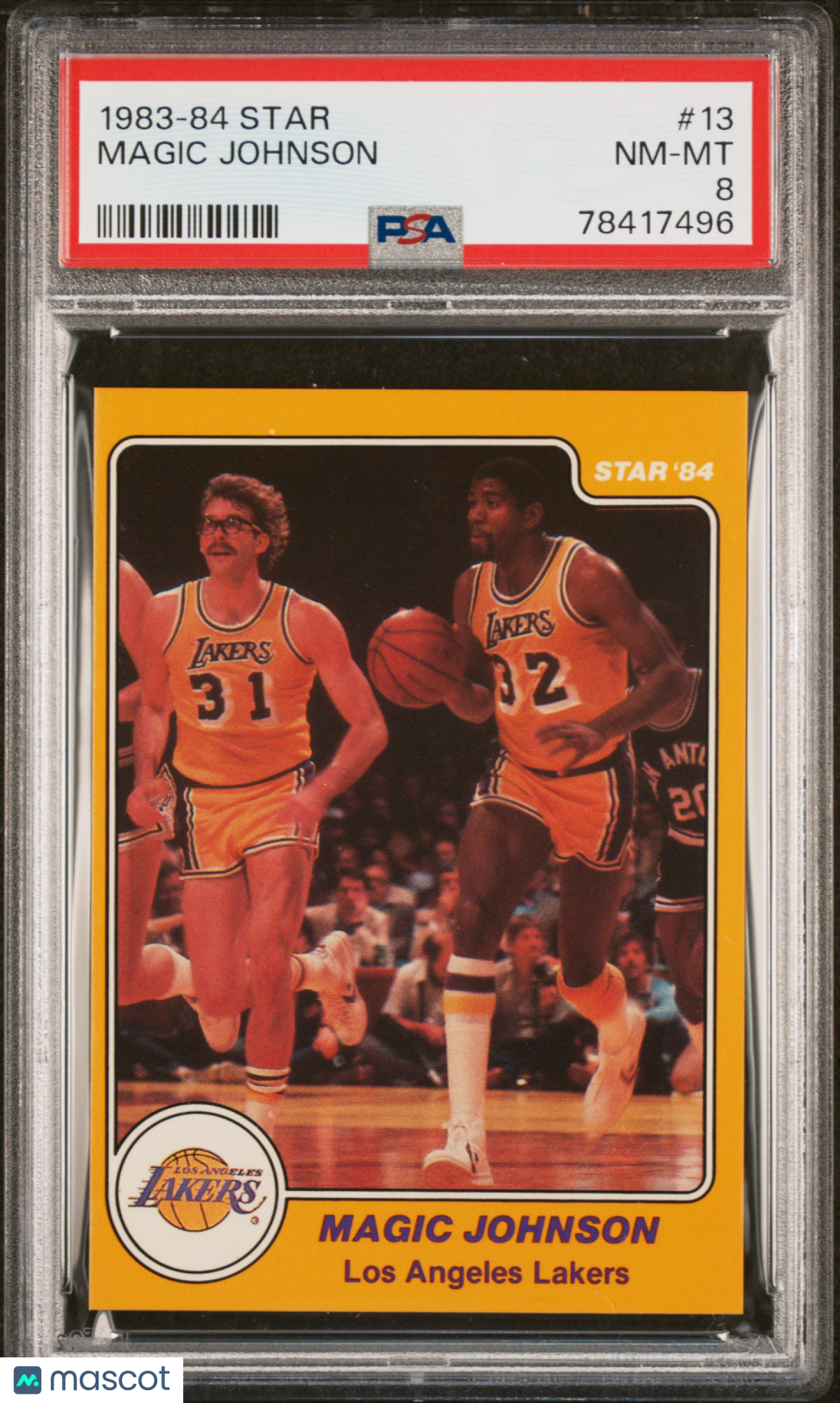 1983-84 Star Magic Johnson #13 PSA 8