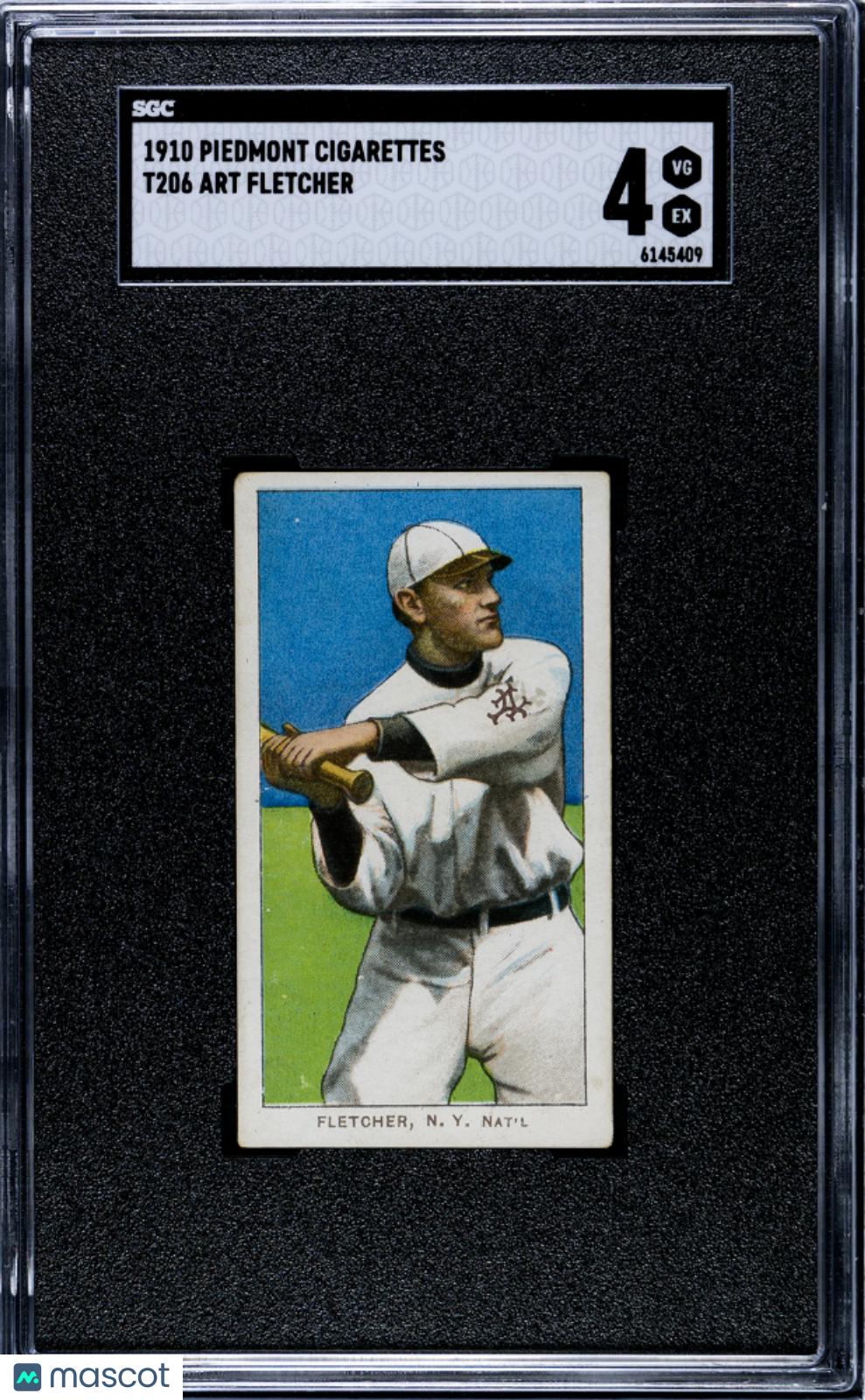 1910 Piedmont Cigarettes (T206) Art Fletcher SGC 4
