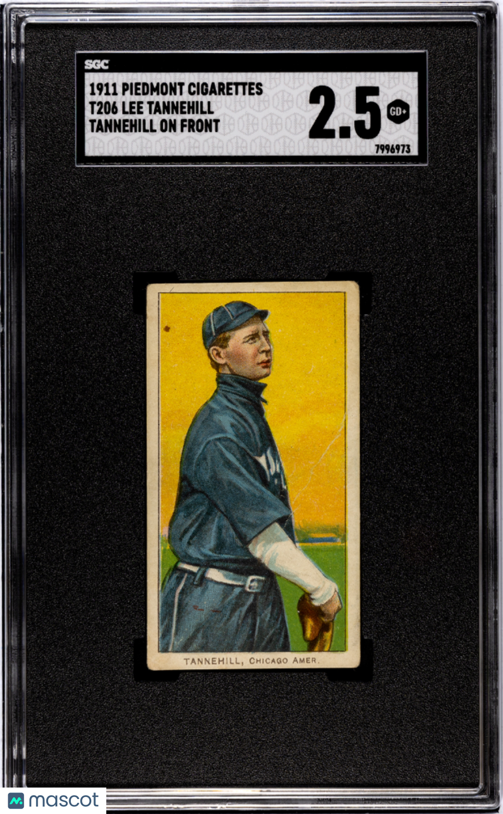 1911 Piedmont Cigarettes (T206) Lee Tannehill Tannehill Front SGC 2.5