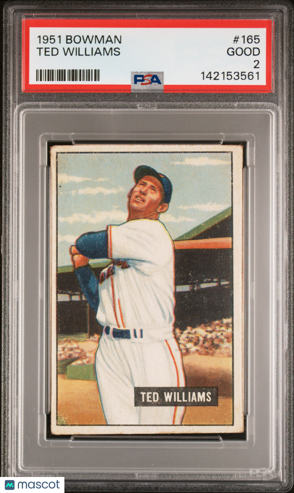 1951 Bowman Ted Williams #165 PSA 2