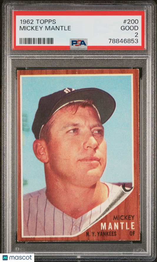 1962 Topps Mickey Mantle #200 PSA 2
