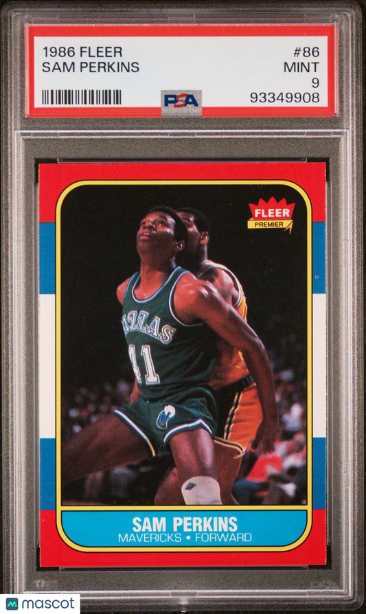 1986 Fleer Sam Perkins #86 PSA 9