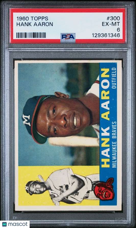 1960 Topps Hank Aaron #300 PSA 6
