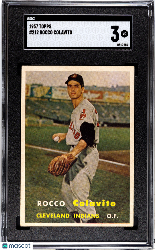 1957 Topps Rocco Colavito #212 SGC 3