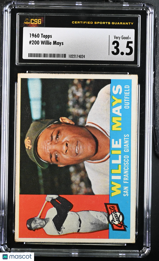 1960 Topps Willie Mays #200 CGC 3.5