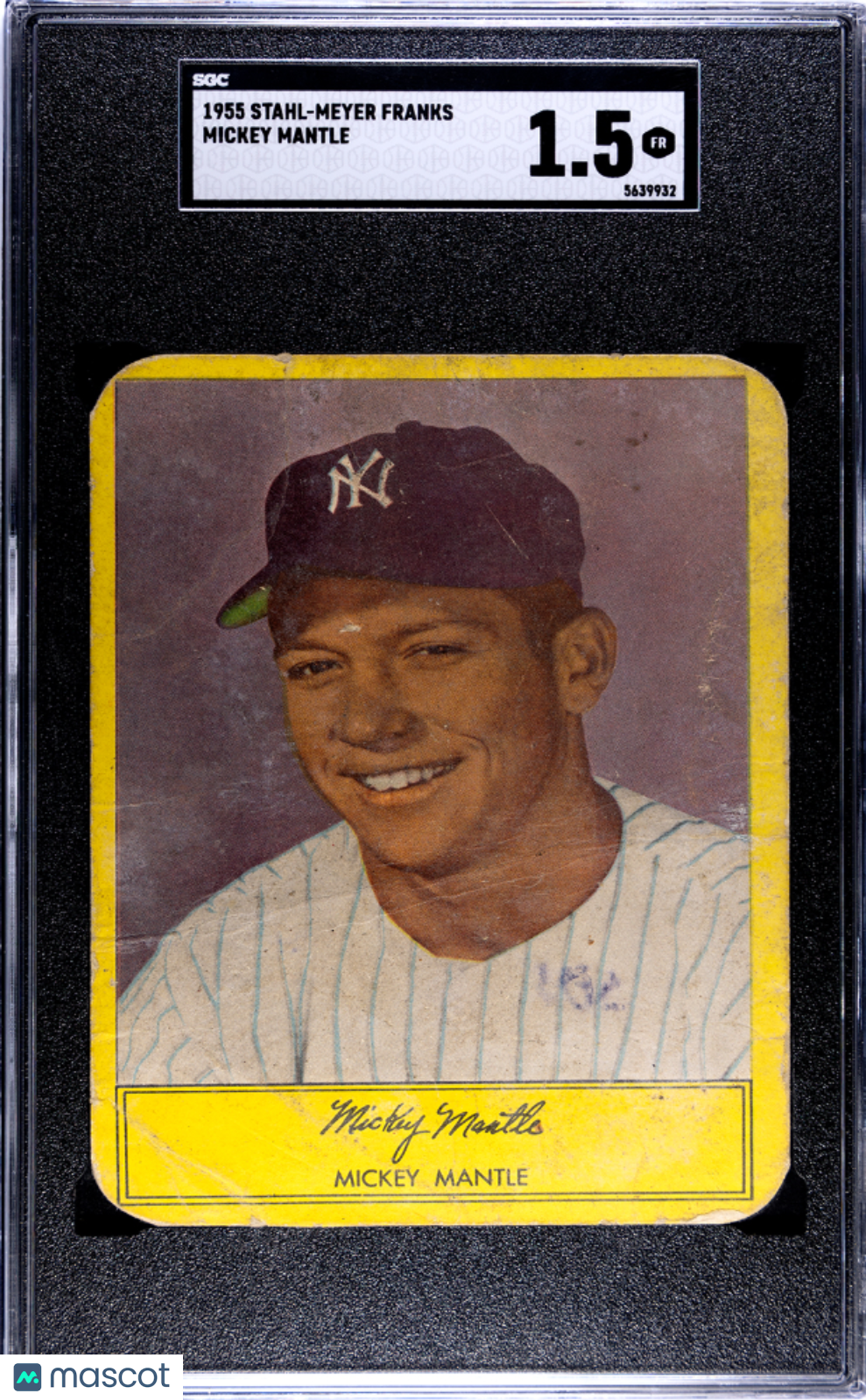 1955 Stahl-Meyer Franks Mickey Mantle SGC 1.5