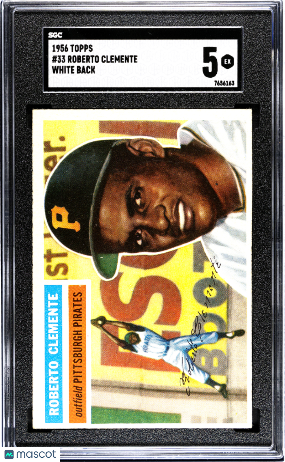 1956 Topps Roberto Clemente #33 White Back SGC 5