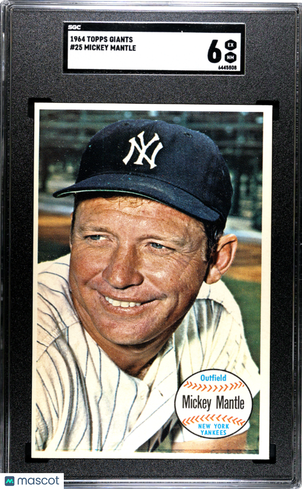 1964 Topps Giants Mickey Mantle #25 SGC 6
