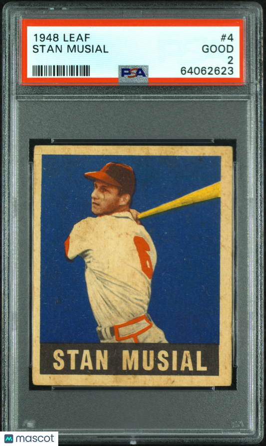 1948 Leaf Stan Musial #4 PSA 2