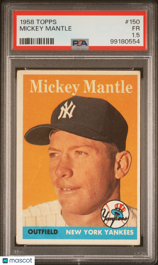 1958 Topps Mickey Mantle #150 PSA 1.5