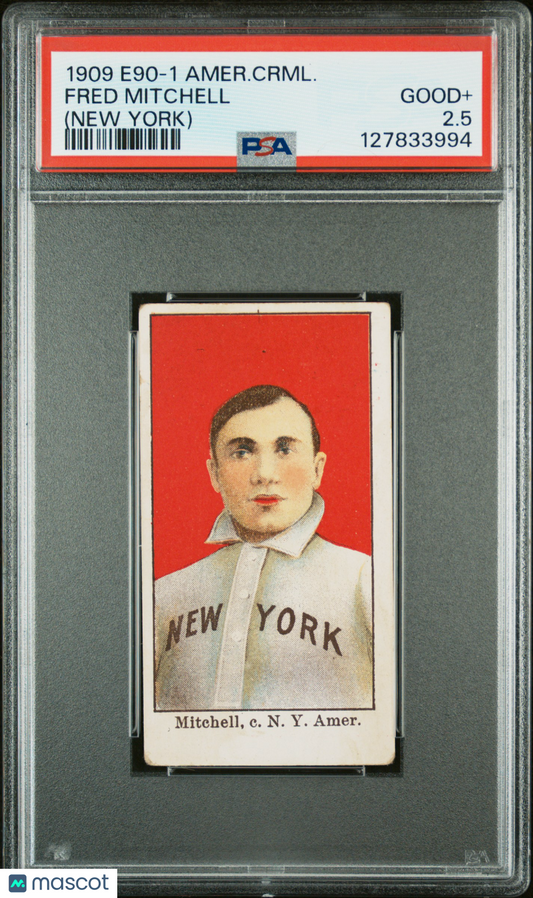 1909 E90-1 American Caramel Fred Mitchell (New York) PSA 2.5