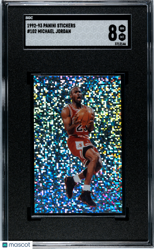 1992 Panini Stickers Michael Jordan #102 SGC 8