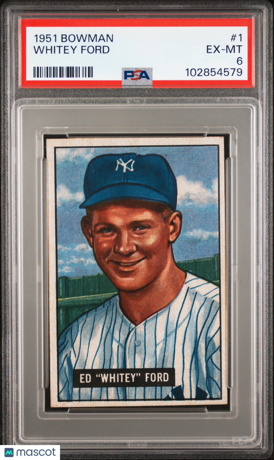 1951 Bowman Whitey Ford #1 PSA 6