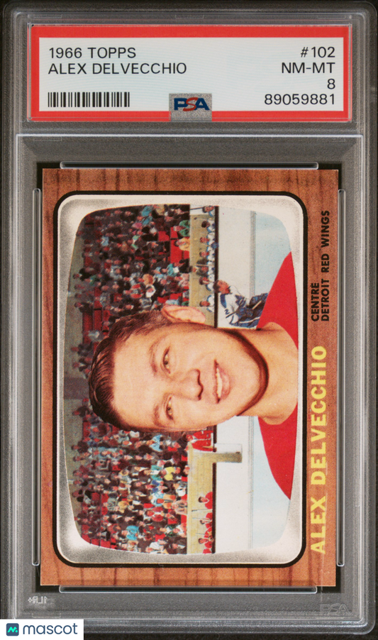 1966 Topps Alex Delvecchio #102 PSA 8
