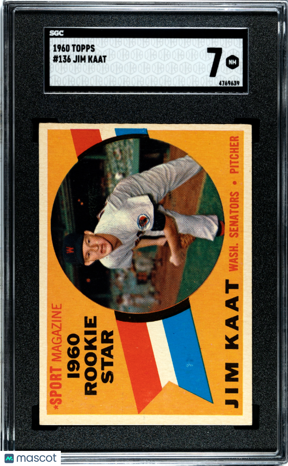 1960 Topps Jim Kaat #136 SGC 7