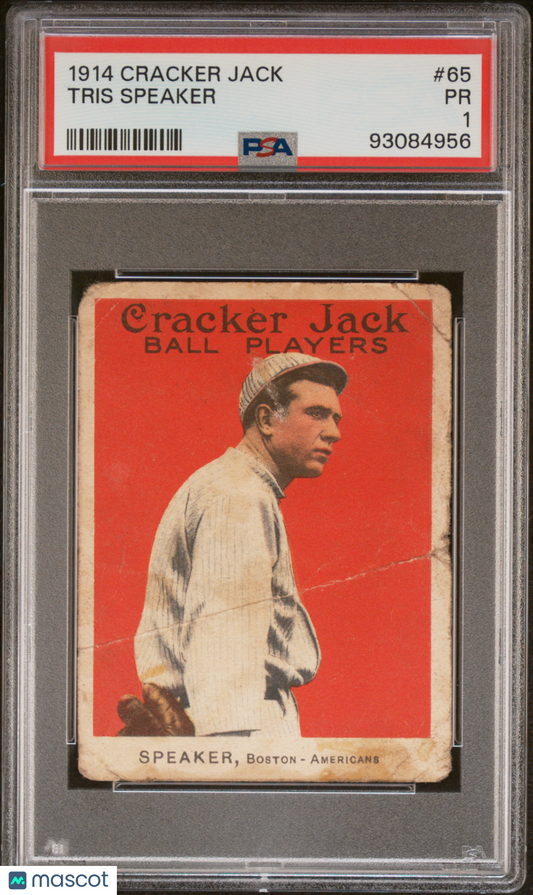 1914 Cracker Jack Tris Speaker #65 PSA 1