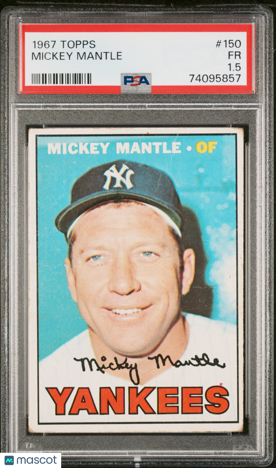 1967 Topps Mickey Mantle #150 PSA 1.5