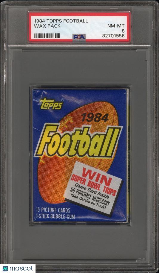 1984 Topps Football Wax Pack Wax Pack PSA 8