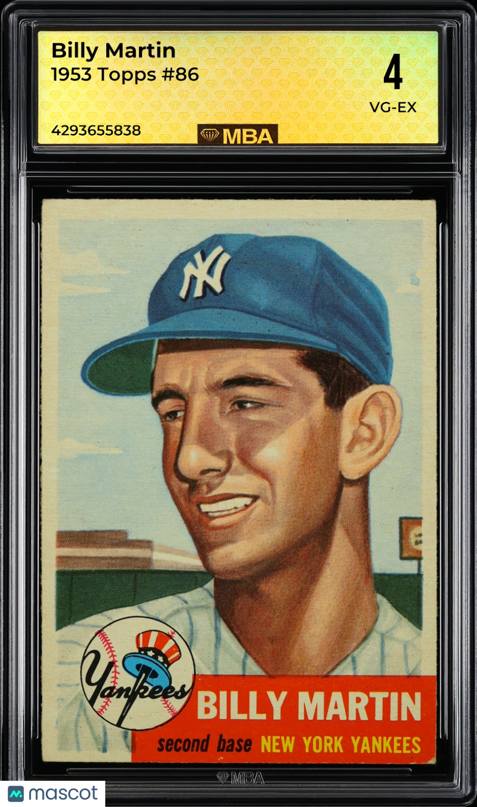1953 Topps Billy Martin #86 MBA 4