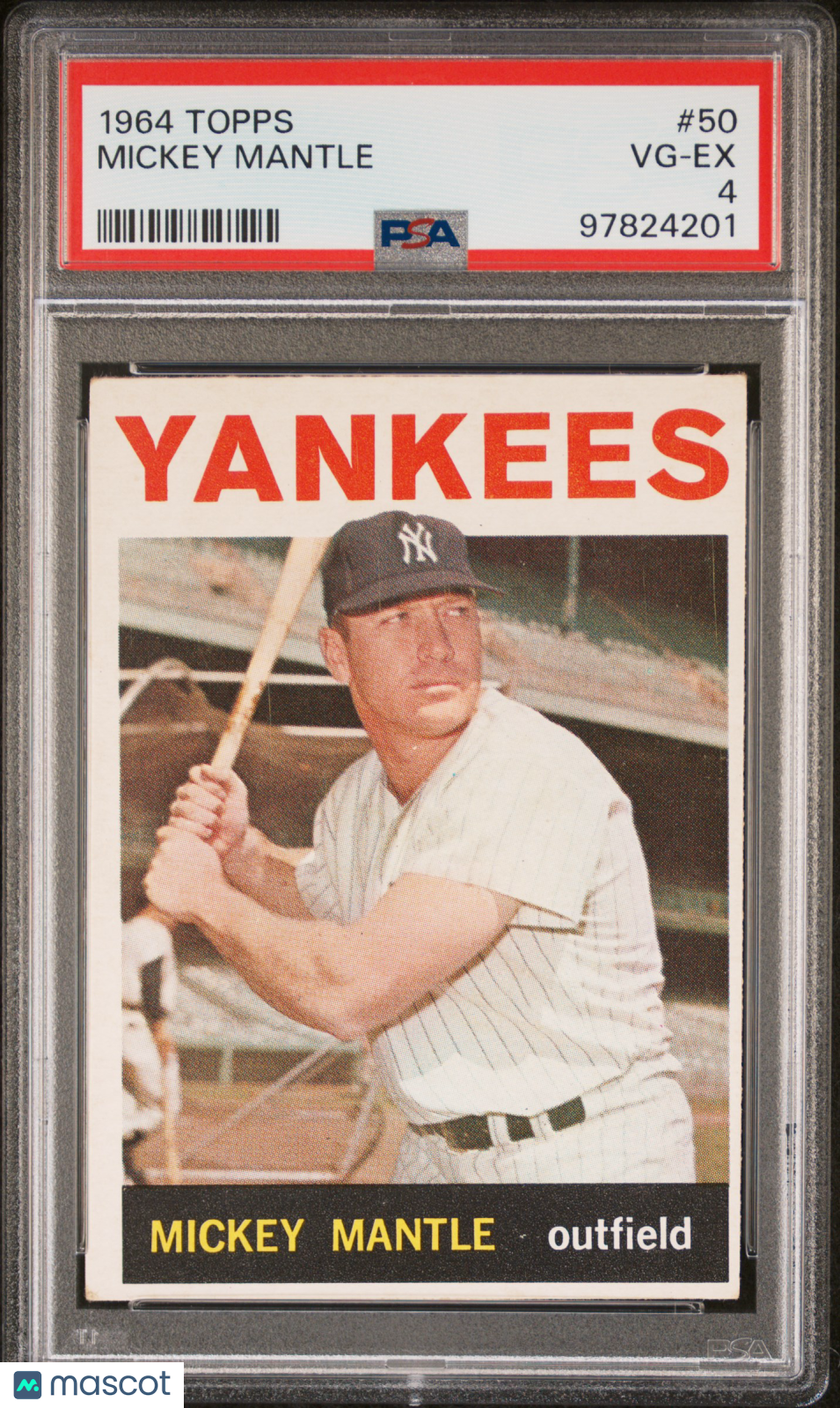 1964 Topps Mickey Mantle #50 PSA 4