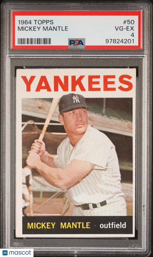 1964 Topps Mickey Mantle #50 PSA 4