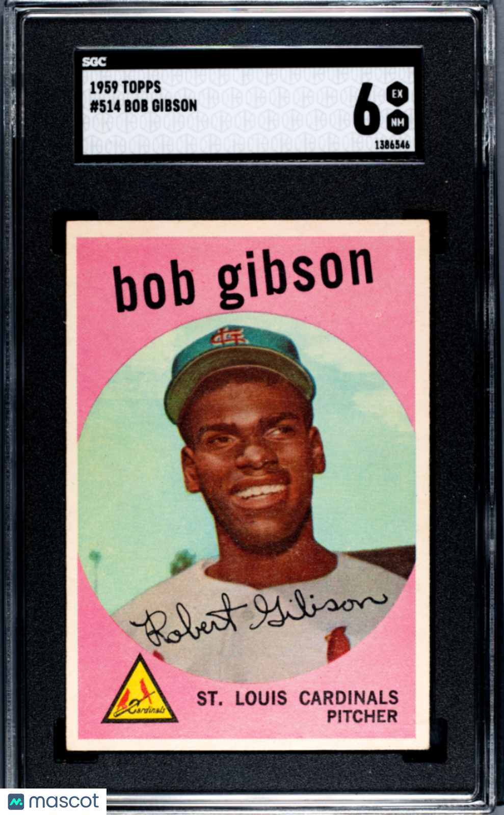 1959 Topps Bob Gibson #514 SGC 6