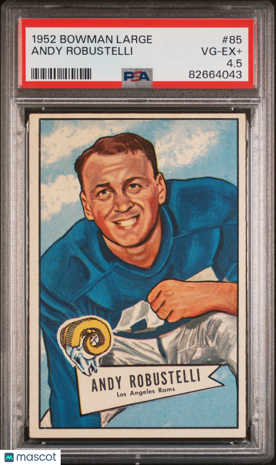 1952 Bowman Large Andy Robustelli #85 PSA 4.5