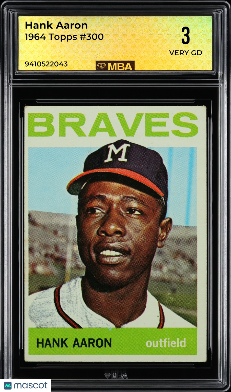 1964 Topps Hank Aaron #300 MBA 3