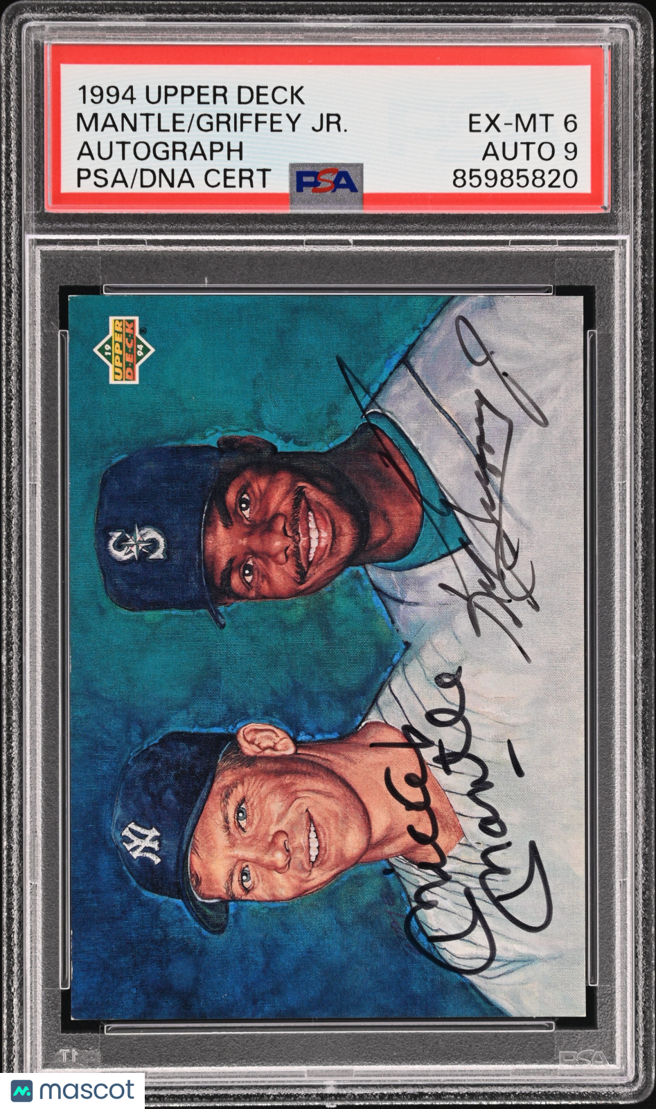 1994 Upper Deck Griffey JR. Mantle Autograph PSA 6 Auto 9