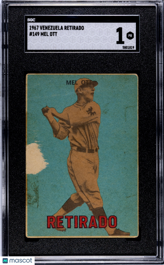1967 Venezuela Retirado Mel Ott #149 SGC 1