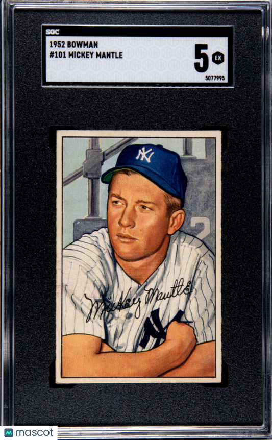 1952 Bowman Mickey Mantle #101 SGC 5