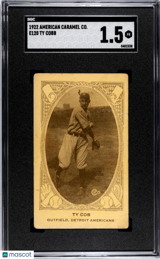 1922 American Caramel Co. (E120) Ty Cobb SGC 1.5