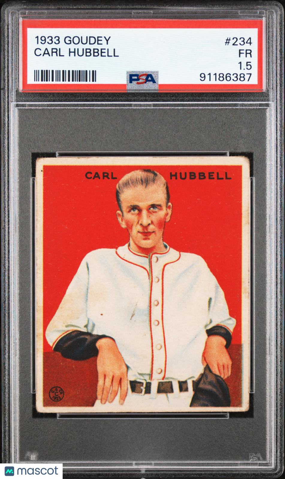 1933 Goudey Carl Hubbell #234 PSA 1.5